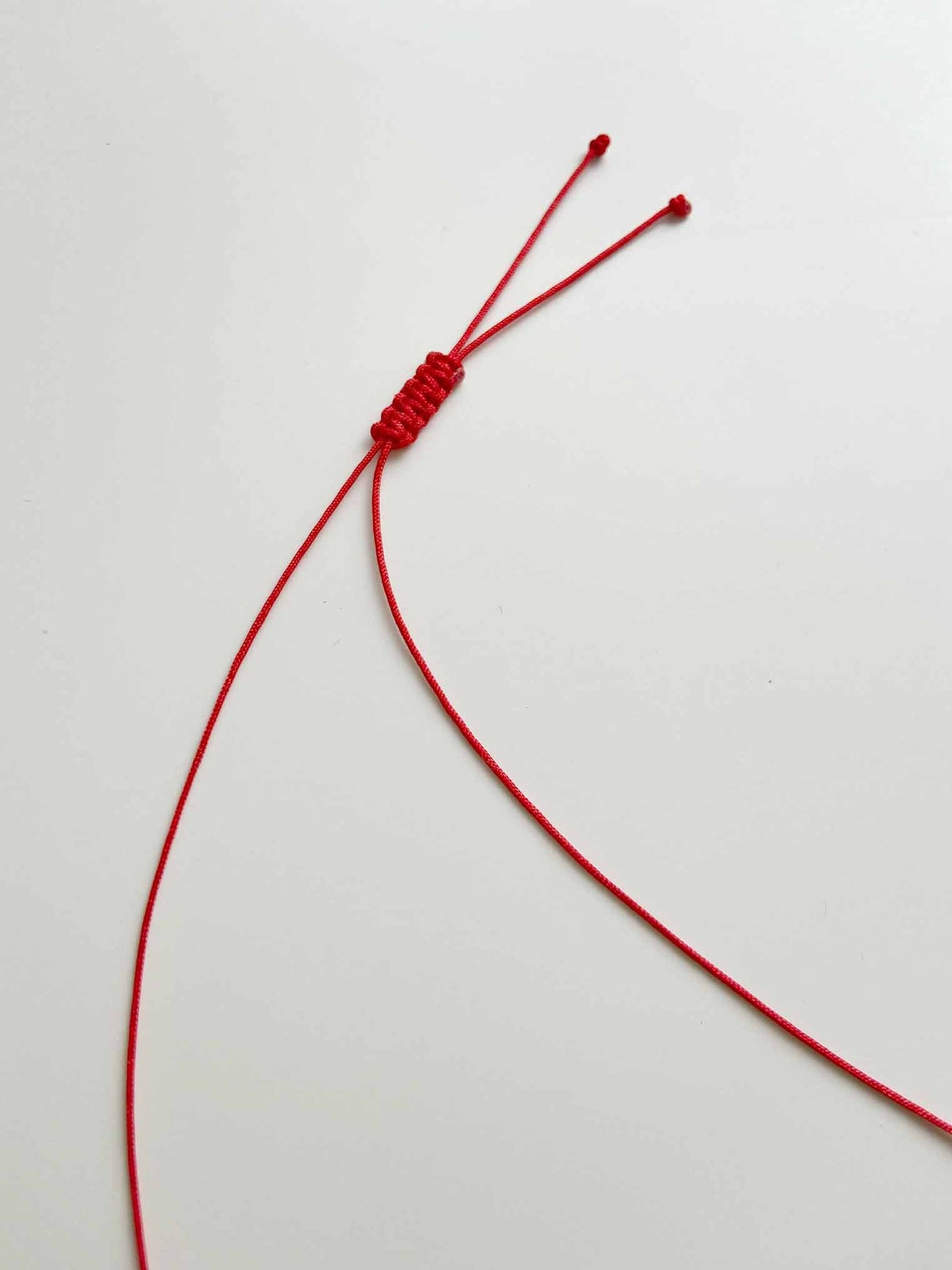 Clover Red String Necklace