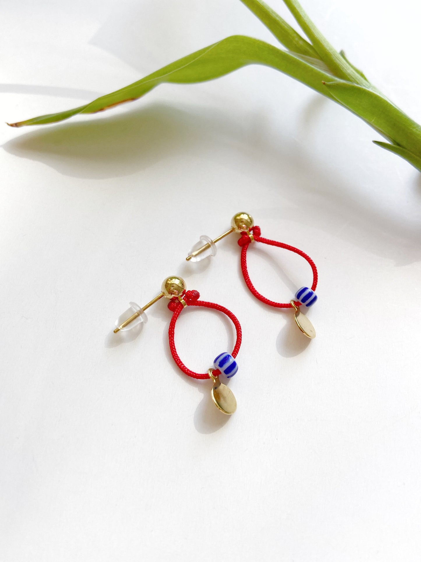 Red Hoop Earring