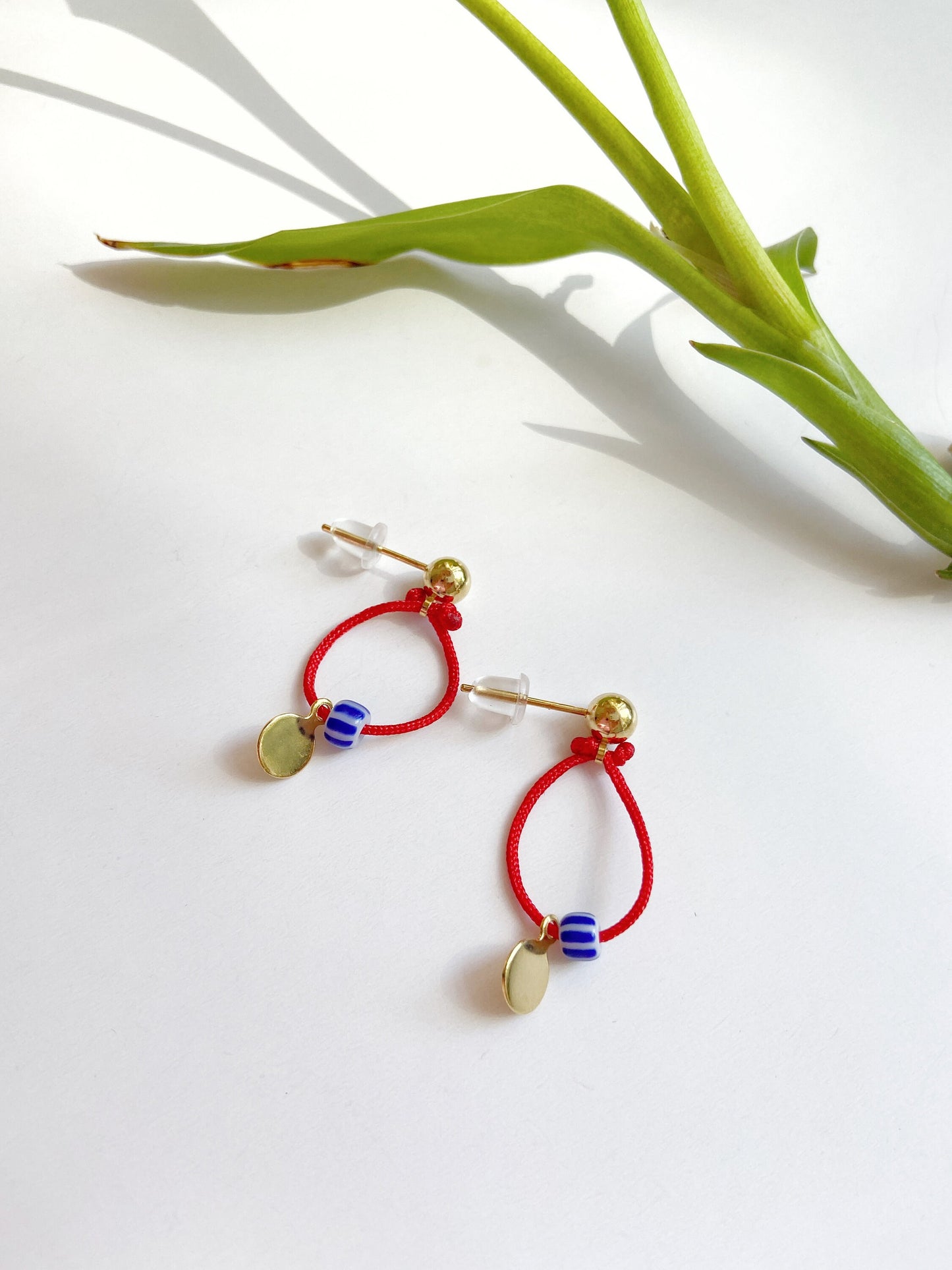 Red Hoop Earring