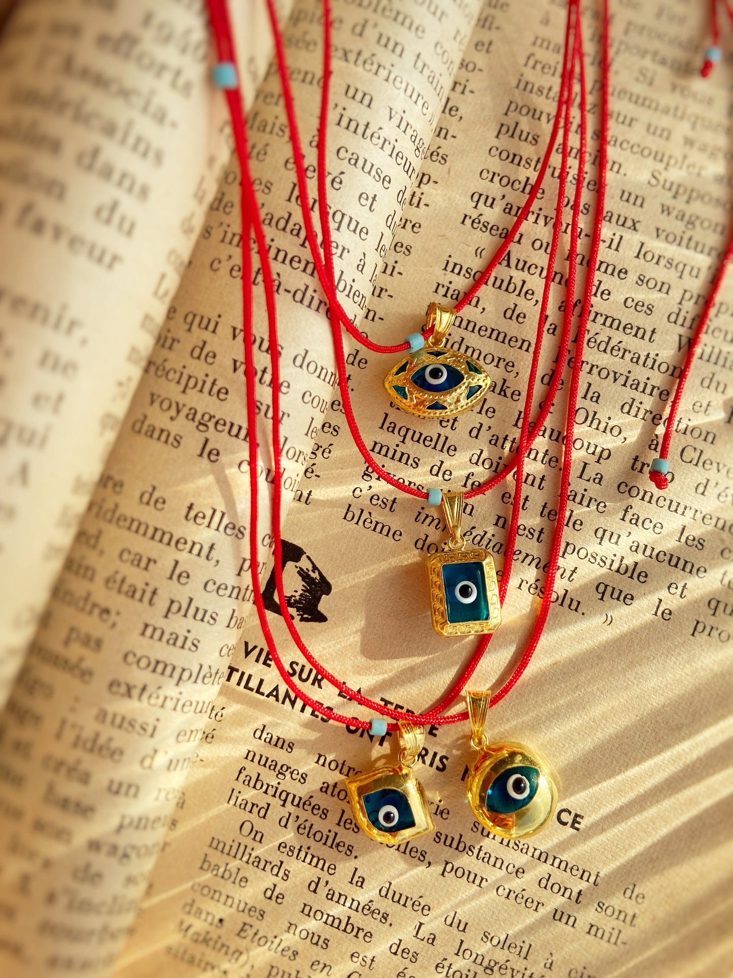 Evil Eye Red String Necklace