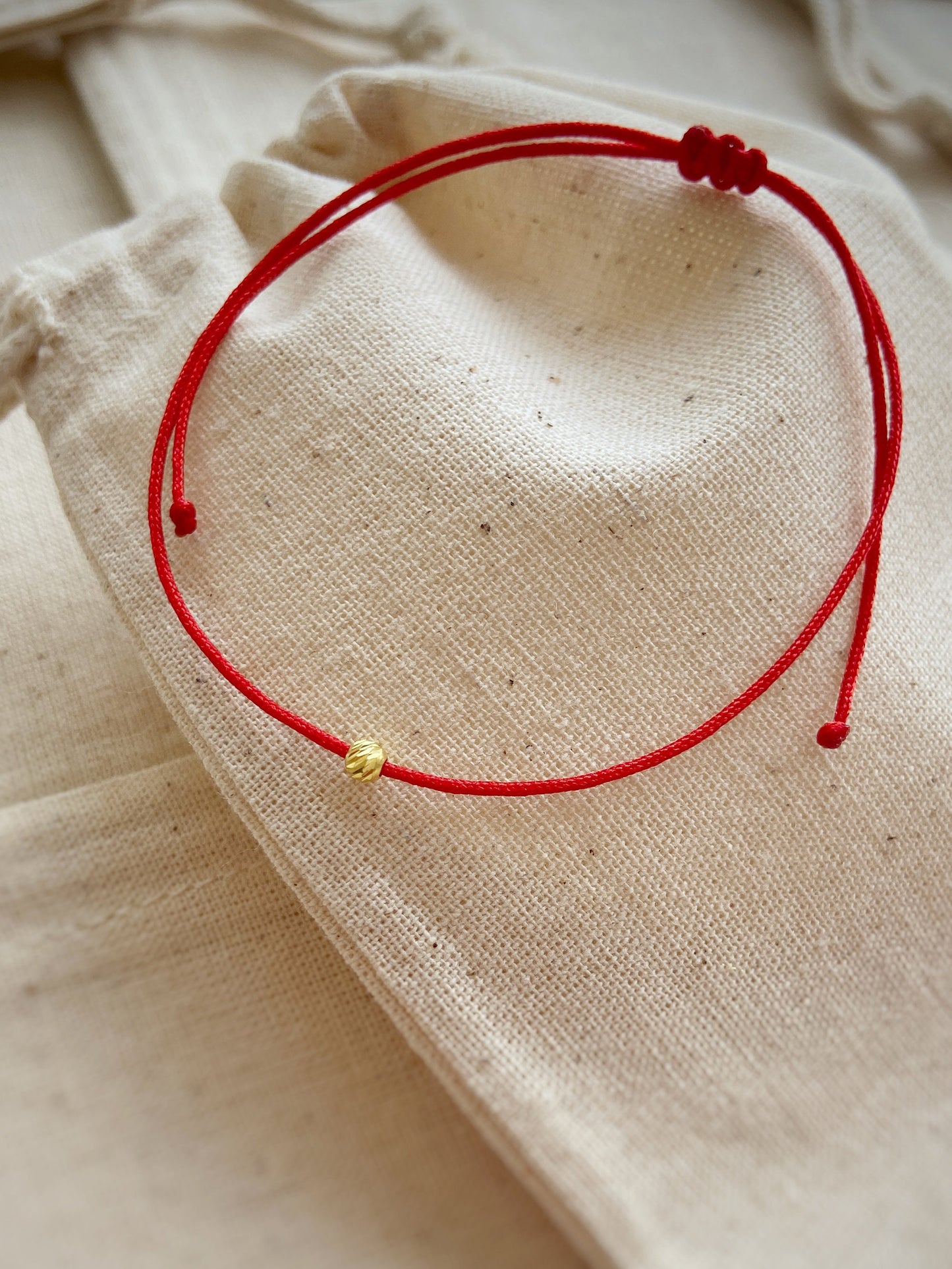 Dorica Minimal Red String Bracelet