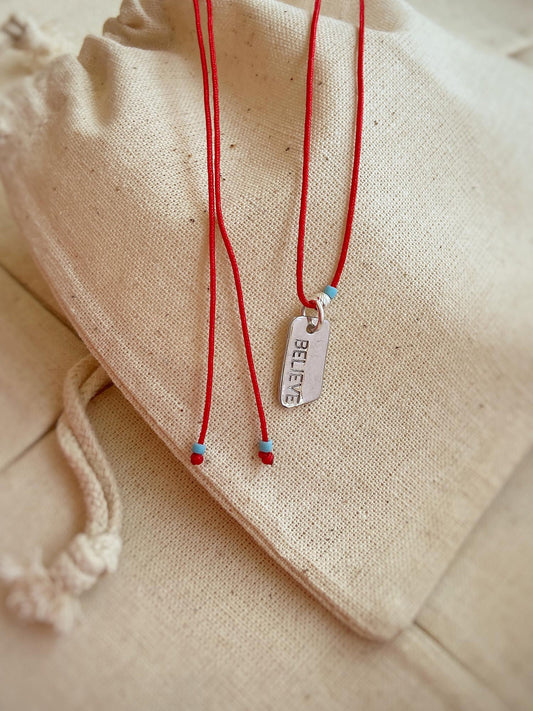 Red String Believe Necklace