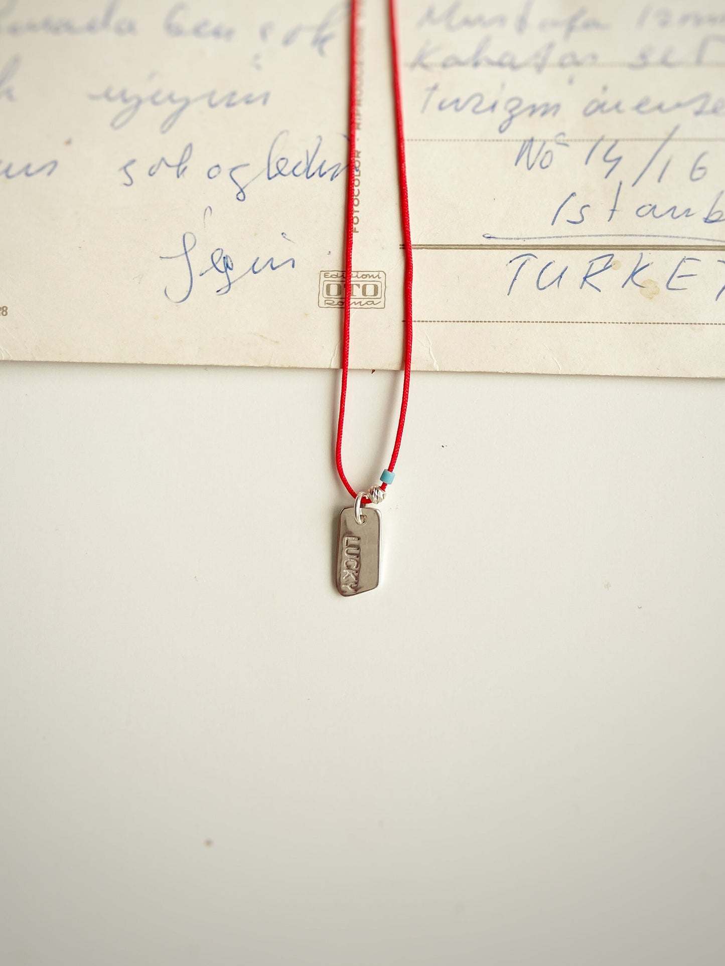 Red String Lucky Charm Necklace