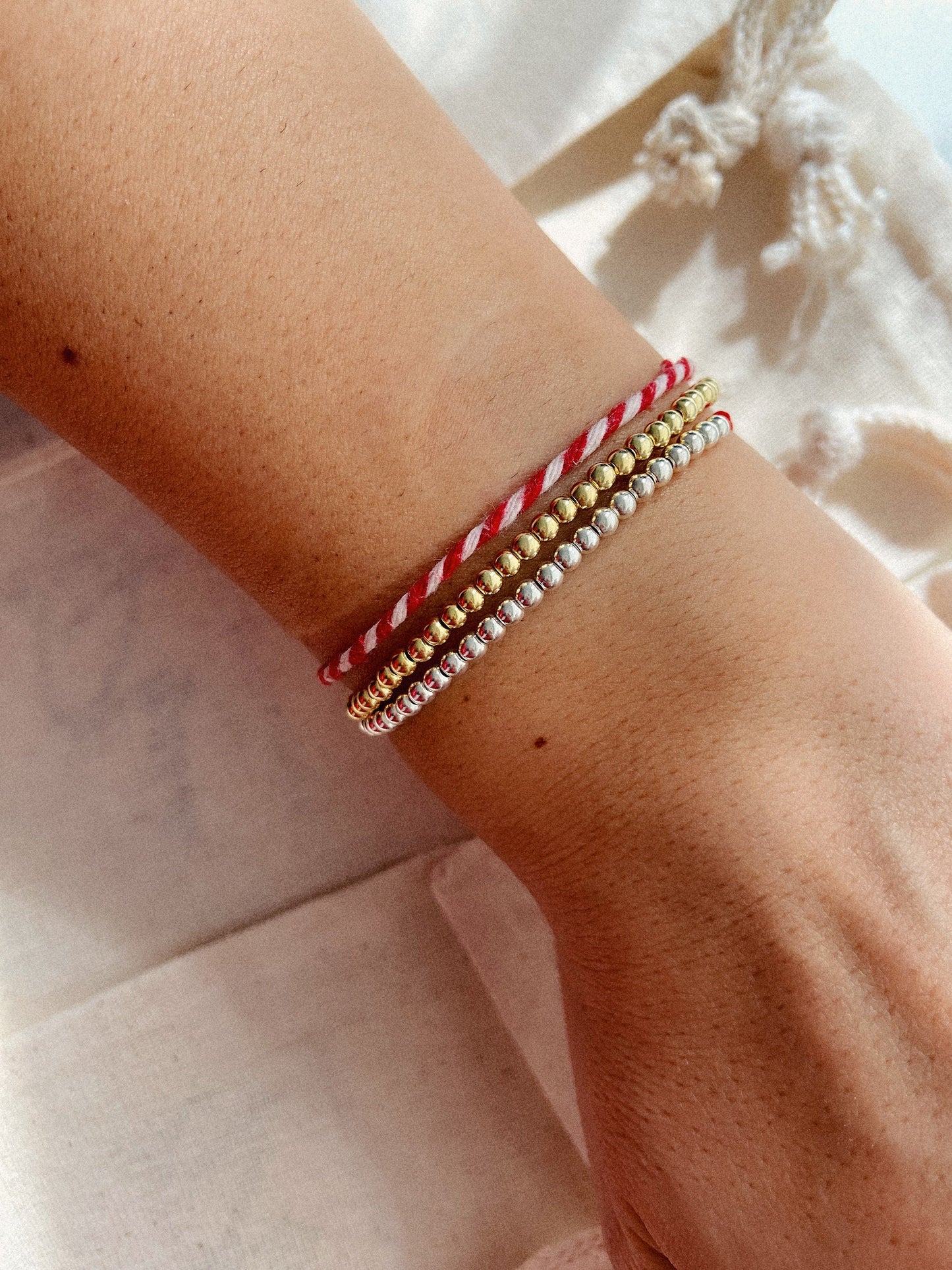 Ball Red String Bracelet