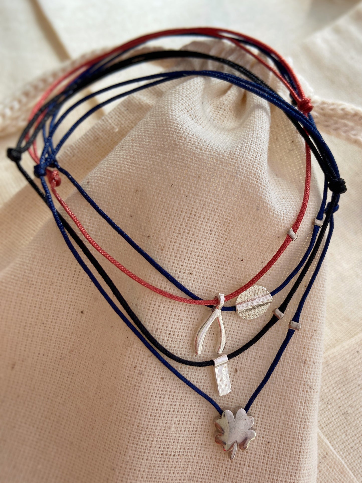 Red String Clover Bracelet