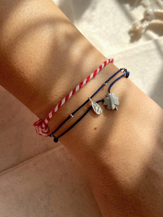 Red String Clover Bracelet