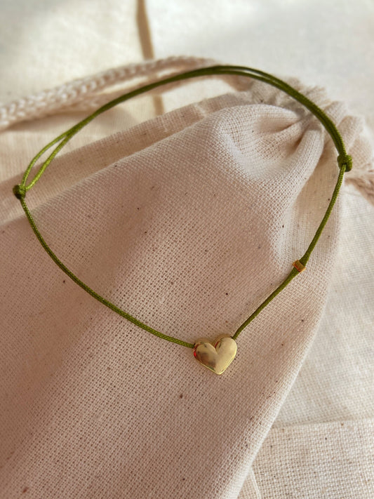 Red String Heart Bracelet